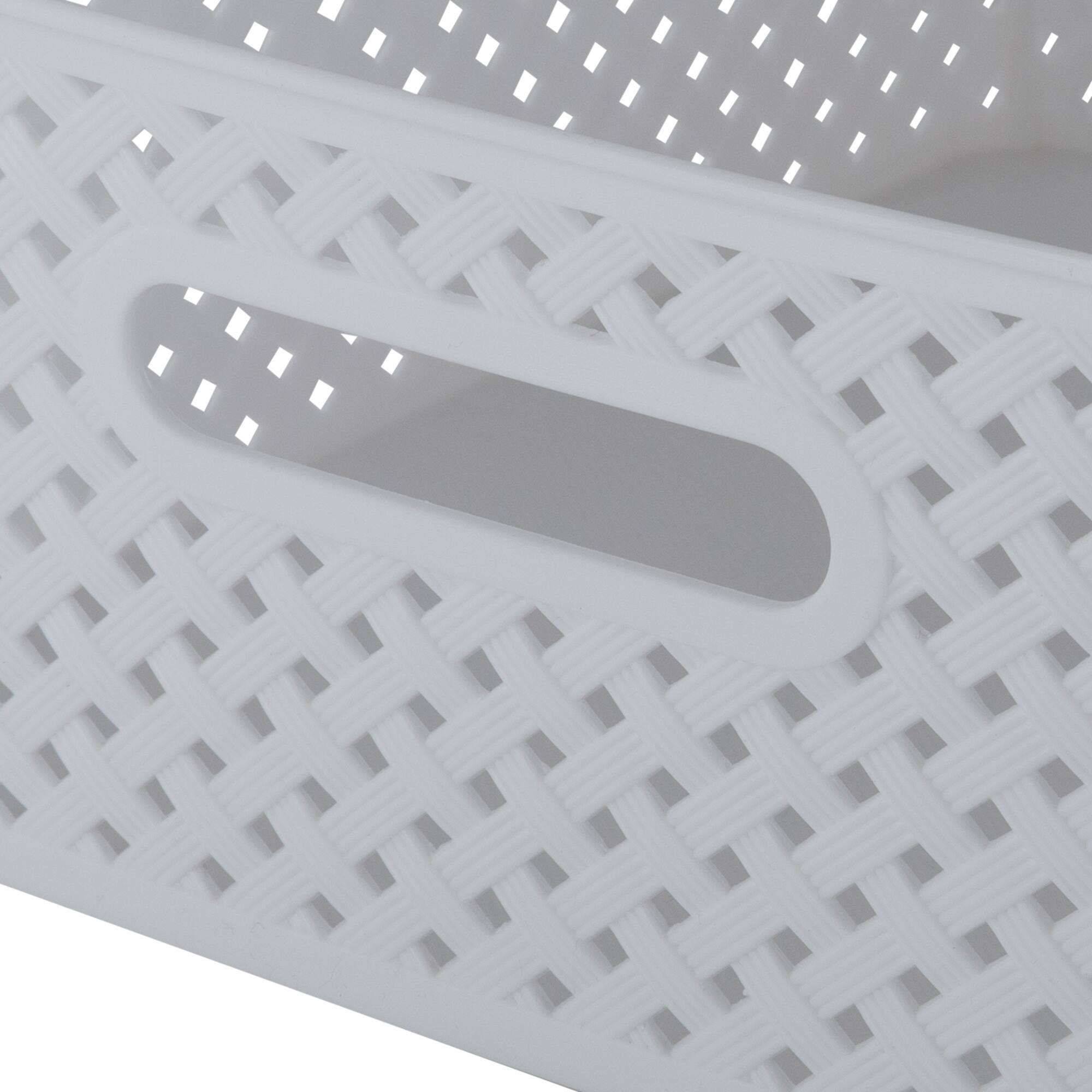 Simplify Medium Resin Wicker Storage Bin